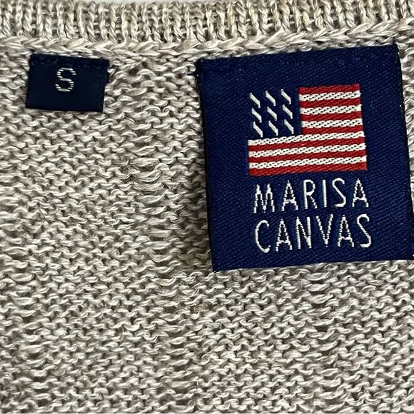 Vintage 90s Beige Linen Floral Cozy Cottagecore Knit Grandma Sweater Vest Small - Picture 6 of 12